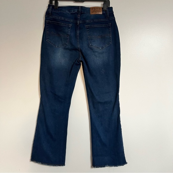 Frye and Co Women’s High Rise Raw Hem Button Fly Boot Cut Jeans Size 10 - Picture 5 of 7